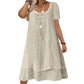 Robe décontractée à manches courtes et coupe ample pour femme