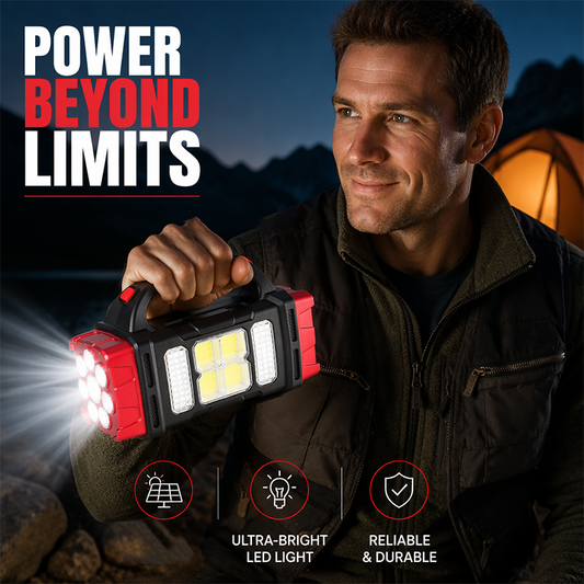 ⛺ 50% DE RÉDUCTION ! 🔦 Lampe de Poche LED Rechargeable – ABS – LED+COB & Étanche for Camping & Urgences