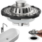 🔥🧺 -50% ! 🍽️Passoire pour Évier de Cuisine Inox – Anti-Rouille & Double Fonction (Bouchon + Filtre).