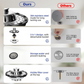 🔥🧺 -50% ! 🍽️Passoire pour Évier de Cuisine Inox – Anti-Rouille & Double Fonction (Bouchon + Filtre).