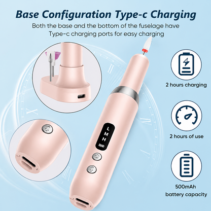 💅 Soldes 2026 — Plus de 27 000 vendus ! 🔋 Perceuse à Ongles Sans Fil avec Socle de Charge Écran LED