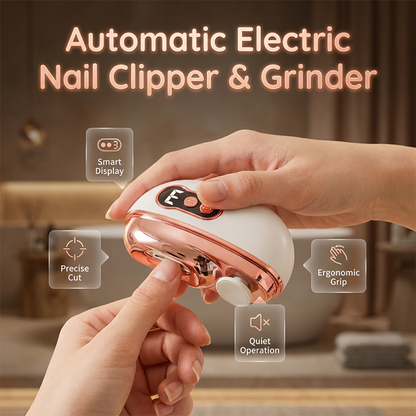 💅🧹 Lime à ongles électrique automatique – Sans éclats, collecteur de poussière intégré, finition lisse et brillante, recharge rapide USB ⚡👌