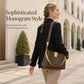 👜 50% DE RÉDUCTION ! ✨ Sac Seau Chic Femme – PU – Monogramme Vintage & Bandoulière Réglable for Quotidien & Bureau