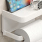 🧻 50% DE RÉDUCTION! 🚽 Porte-papier toilette mural avec étagère – Gain de place, solide & installation facile – Idéal pour salle de bain, rangement pratique ✨