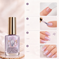 💜 Vernis durcisseur pour ongles effet miroir brillant lilas – Séchage rapide à l'air, résistant aux écailles et finition aurora longue durée