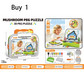 🍄🧩 -50% ! 🎨Puzzle 3D Créatif aux Champignons – 492 Pièces, 8 Couleurs & Coffret de Voyage