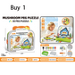 🍄🧩 -50% ! 🎨Puzzle 3D Créatif aux Champignons – 492 Pièces, 8 Couleurs & Coffret de Voyage
